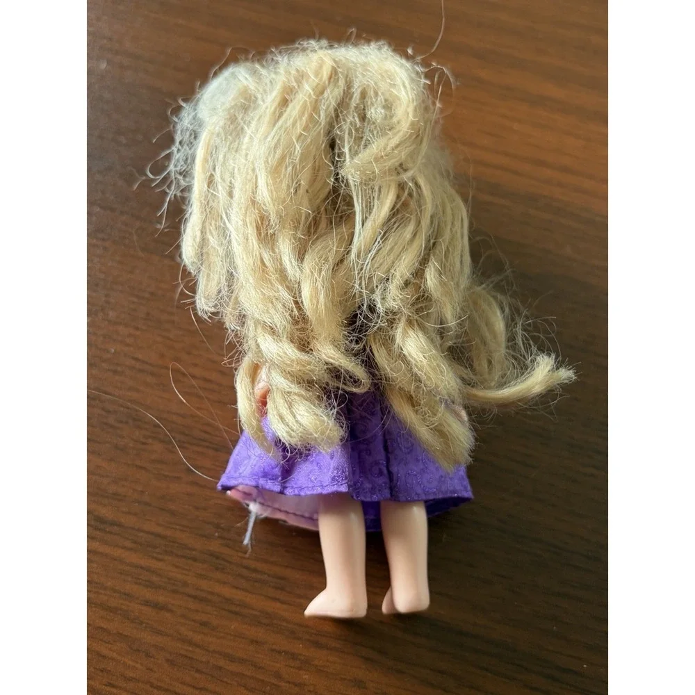 Disney Petite 6 Inch Princess Rapunzel Kids Toy Doll with Pink And Purple Dress